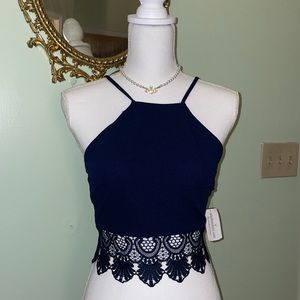 Navy blue top